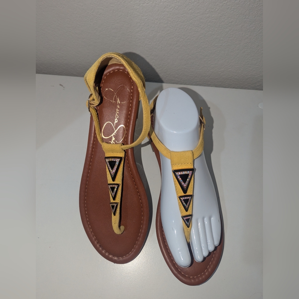 Jessica Simpson Yellow and Brown Sandals
